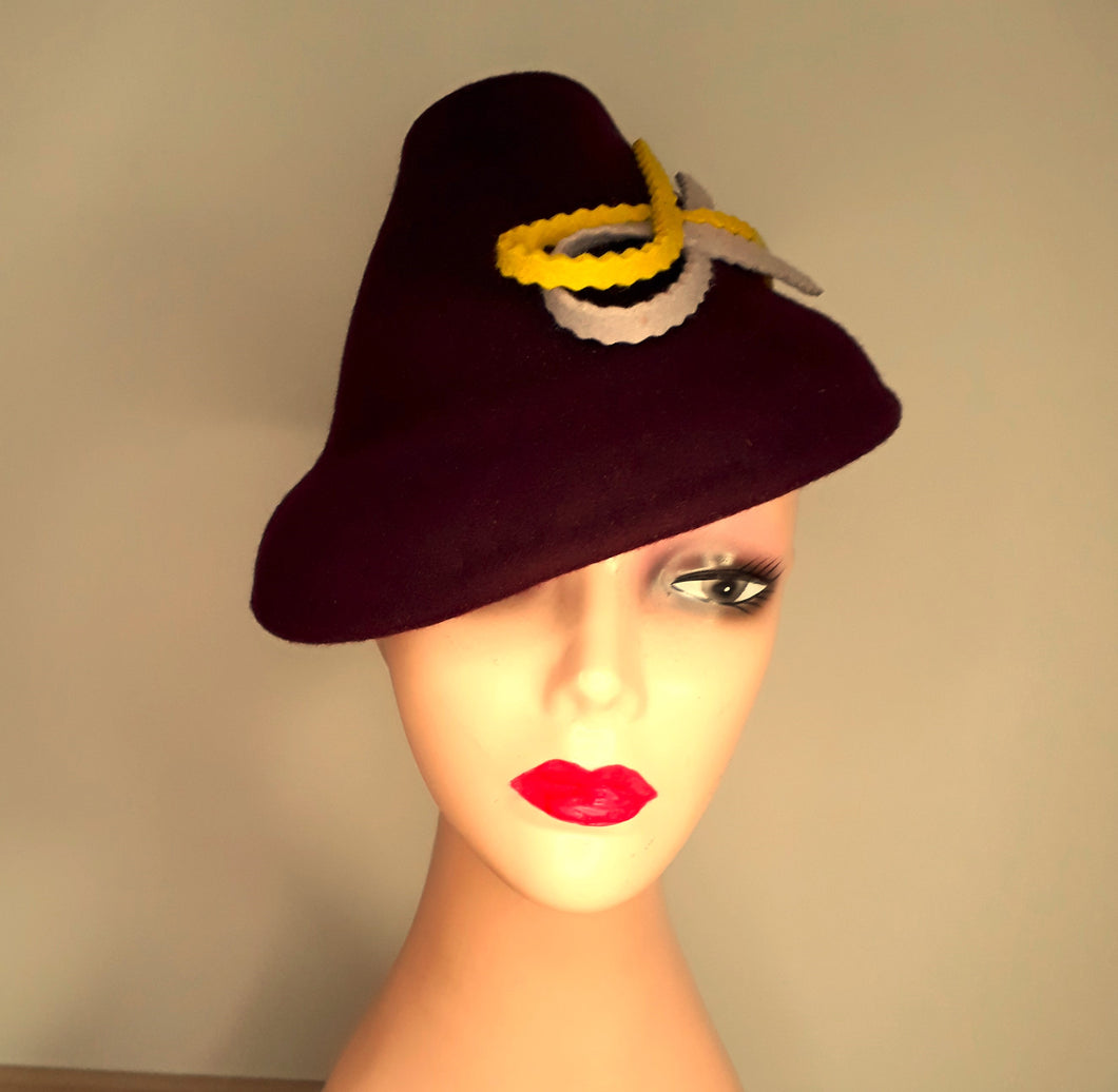 1930's/40s Styled Tilt Hat 'Effie'