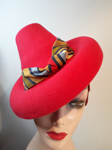 1930's Inspired Hat Red