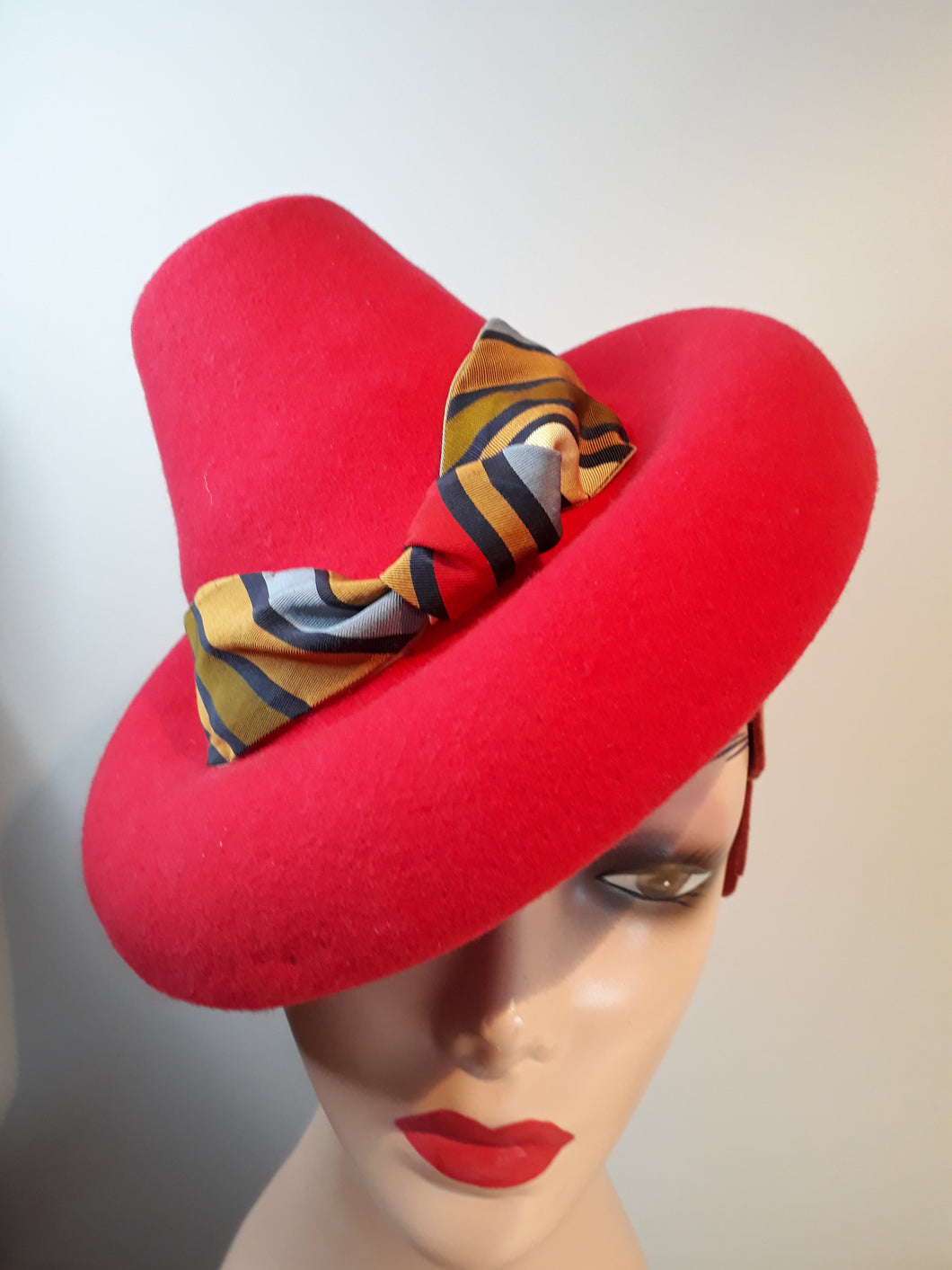1930's Inspired Hat Red