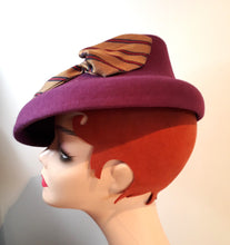 1930's Inspired Hat Plum