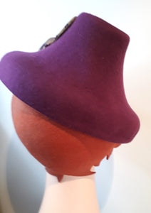 1930's Inspired Hat Plum