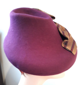1930's Inspired Hat Plum