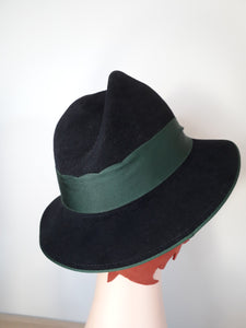 Bette 30's/40's Styled Trilby Black