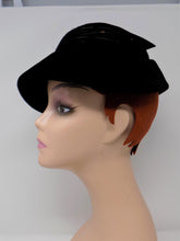 Original 1940's Black Velvet Felt Hat