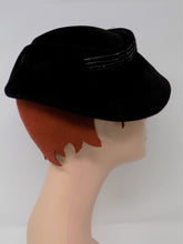 Original 1940's Black Velvet Felt Hat