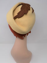 Side Pleat Tilt 30's Style Felt Hat Leafy Flash