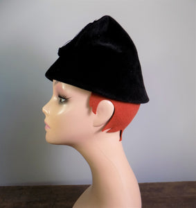 1930's Styled Black Fez Tilt