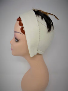 Cream Cloche Style Hat
